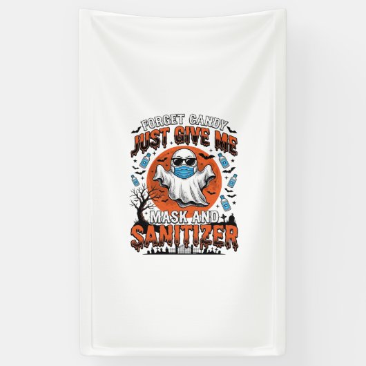 Halloween Ontsmettingsmiddel Grappig Geesten Maske Spandoek (Verticaal)