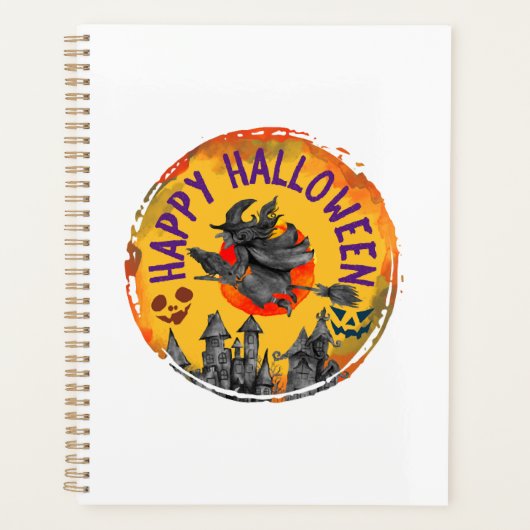 Halloween Ontwerp Gelukkig Halloween Heks Planner (Voorkant)