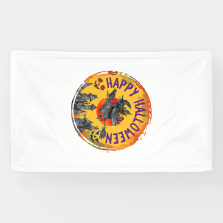 Halloween Ontwerp Gelukkig Halloween Heks Spandoek