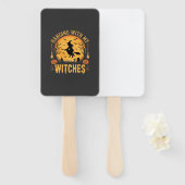 Halloween-ontwerp met mijn heksen (2) handwaaier (Voorkant en achterkant)