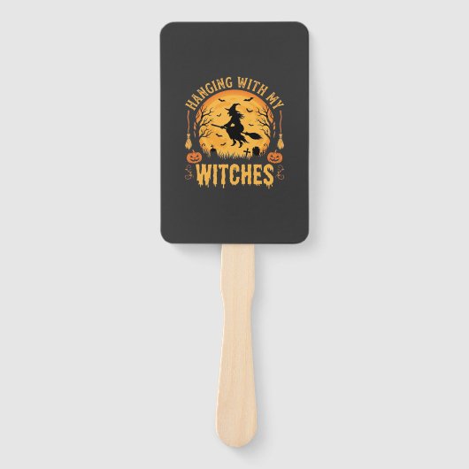 Halloween-ontwerp met mijn heksen (2) handwaaier (Voorkant)