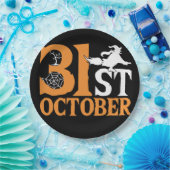 Halloween ontwerp typografie papieren bordje (Feest)