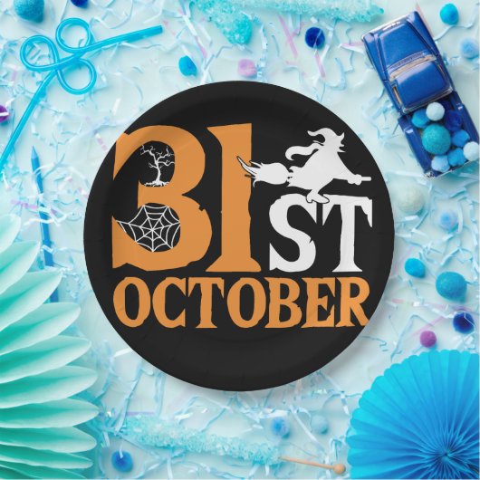 Halloween ontwerp typografie  papieren bordje (Feest)