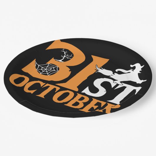 Halloween ontwerp typografie  papieren bordje (Gekanteld)