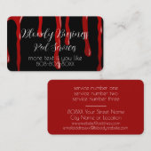 Halloween-ontwerp voor bloeddruppels visitekaartje (Voorkant / Achterkant)