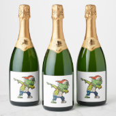 Halloween-ontwerp voor honkbalfans sparkling wijnetiket (Flessen)