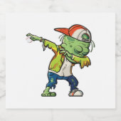 Halloween-ontwerp voor honkbalfans sparkling wijnetiket (Enkel label)