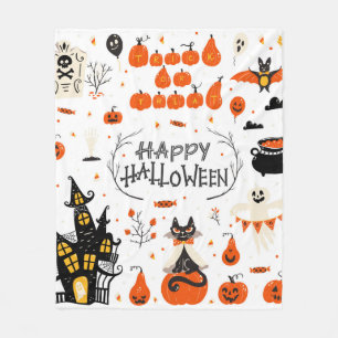 Halloween-ontwerpelementen. Halloween clipart met Fleece Deken