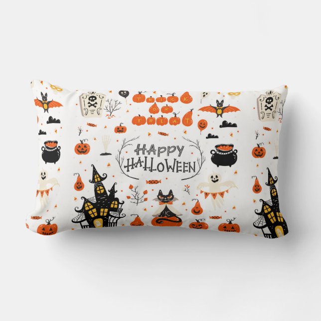 Halloween-ontwerpelementen. Halloween clipart met Kussen (Voorkant)