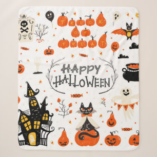 Halloween-ontwerpelementen. Halloween clipart met Sherpa Deken