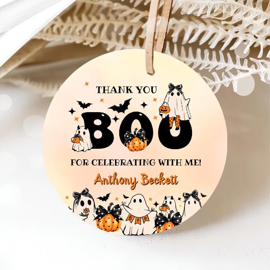 Halloween Onze kleine Boo 1e verjaardag partij Bedankjes Labels