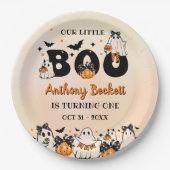 Halloween Onze kleine Boo 1e verjaardag partij Papieren Bordje (Voorkant)
