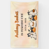 Halloween Onze kleine Boo 1e verjaardag partij Spandoek (Verticaal)