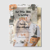 Halloween Onze kleine Boo 1e verjaardag partij Vellum Uitnodigingen (Offset (Koppel))