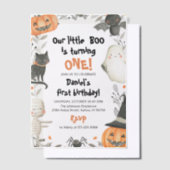 Halloween Onze kleine Boo 1e verjaardag partij Vellum Uitnodigingen (Offset)