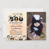 Halloween Onze Kleine Boo 2e Verjaardagsfeest Kaart (Voorkant)