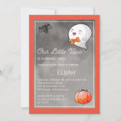 Halloween Onze kleine Boo Ghost Boy 2de verjaardag Kaart (Voorkant)
