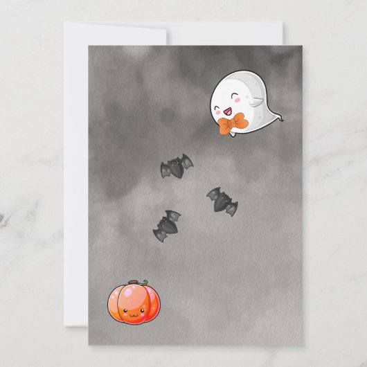 Halloween Onze kleine Boo Ghost Boy 2de verjaardag Kaart (Achterkant)