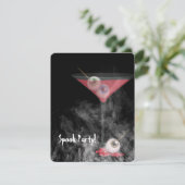 Halloween oogbal martini in rook kaart (Staand voorkant)
