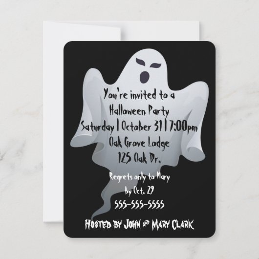 Halloween oogbal martini in rook kaart (Achterkant)