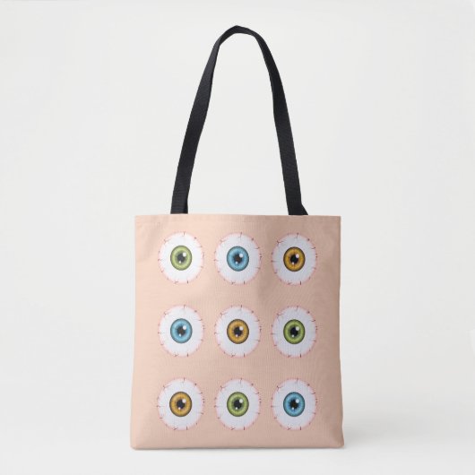 Halloween Oogballen Kleurrijke Ogen Bloeddoorlopen Tote Bag (Voorkant)