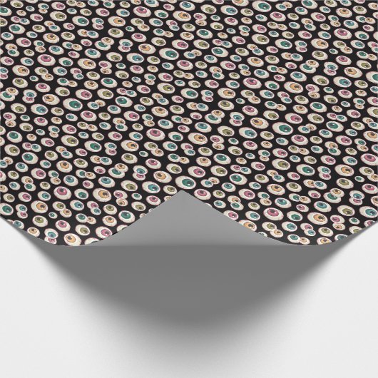 Halloween oogbollen cadeaupapier (Hoek)