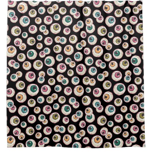 Halloween oogbollen douchegordijn (Voorkant)