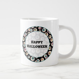 Halloween oogbollen grote koffiekop