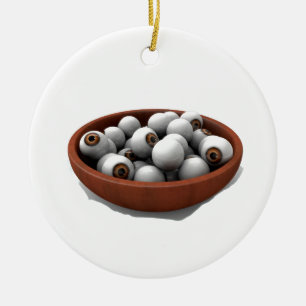 halloween oogbollen keramisch ornament
