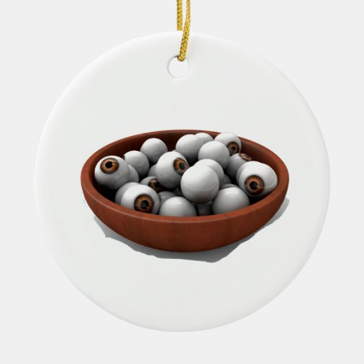 halloween oogbollen keramisch ornament (Voorkant)