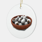 halloween oogbollen keramisch ornament (Links)