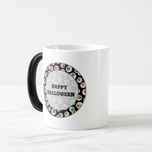 Halloween oogbollen magische mok (Voorkant links)