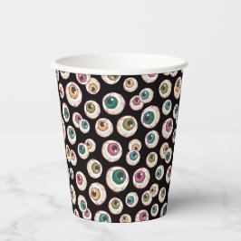 Halloween oogbollen papieren bekers