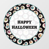 Halloween oogbollen raamsticker (Vel)