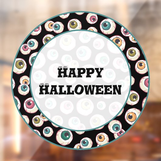Halloween oogbollen raamsticker (Vel 2)