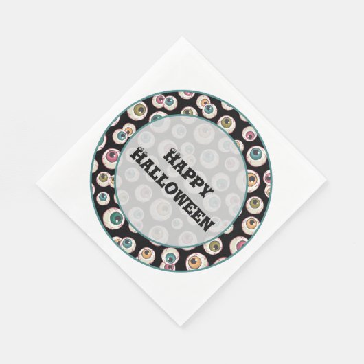 Halloween oogbollen servet (Hoek)