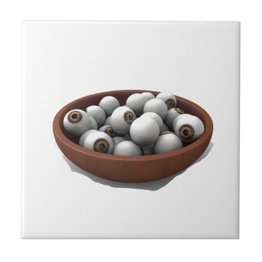 halloween oogbollen tegeltje (Voorkant)