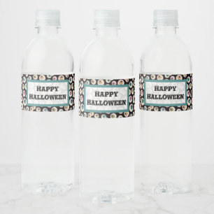 Halloween oogbollen waterfles etiket