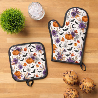 Halloween Oogst Ovenwant & Pannenlap Set