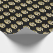 Halloween Oogst Volle Maan en Nachtvlucht Vleermui Cadeaupapier (Hoek)