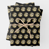 Halloween Oogst Volle Maan en Nachtvlucht Vleermui Inpakpapier Vel (In situ)