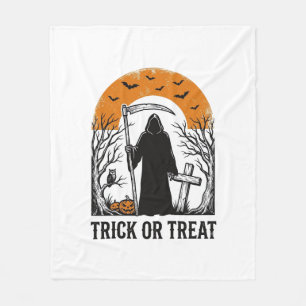 Halloween Oogster Trick Or Treat Vintage Griezelen Fleece Deken