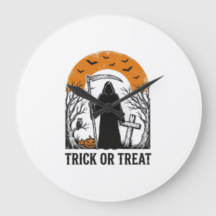 Halloween Oogster Trick Or Treat Vintage Griezelen Grote Klok