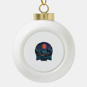 Halloween Oost Huilende Wolf Rode Maan Zombie Hand Keramische Bal Ornament