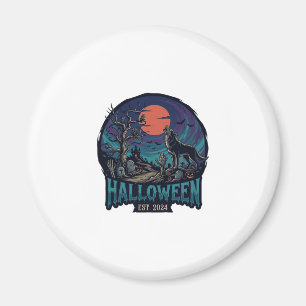 Halloween Oost Huilende Wolf Rode Maan Zombie Hand Magneet