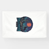 Halloween Oost Huilende Wolf Rode Maan Zombie Hand Spandoek (Horizontaal)