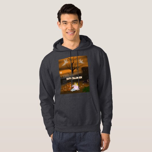 Halloween op het kerkhof hoodie (Voorkant volledig)