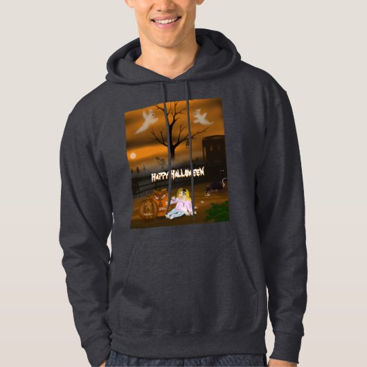 Halloween op het kerkhof hoodie (Voorkant)