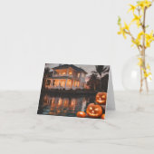 Halloween op het water in Florida - Blank Notecard Kaart (Gele Bloem)