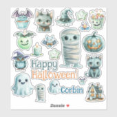 Halloween op maat gemaakte vinyl sticker (Vel)